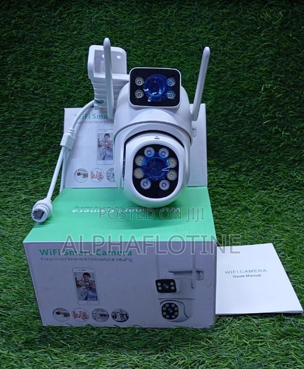 Wifi Smart Camera Double Lens View ,Ac Powered With Ethernet Cable