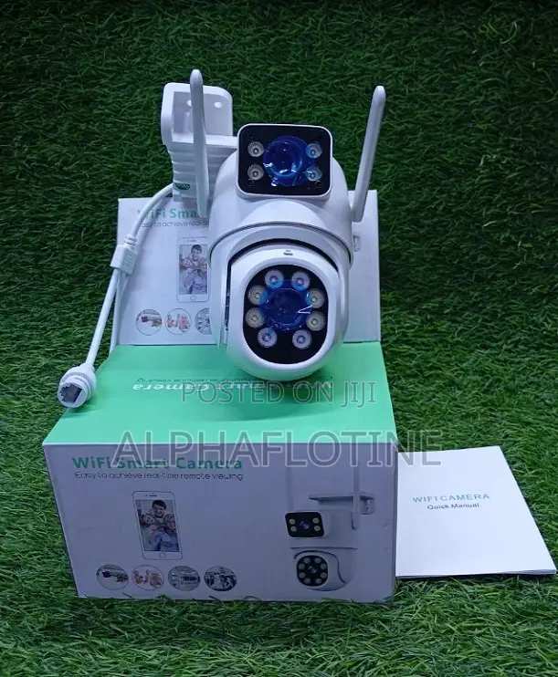 Wifi Smart Camera Double Lens View ,Ac Powered With Ethernet Cable