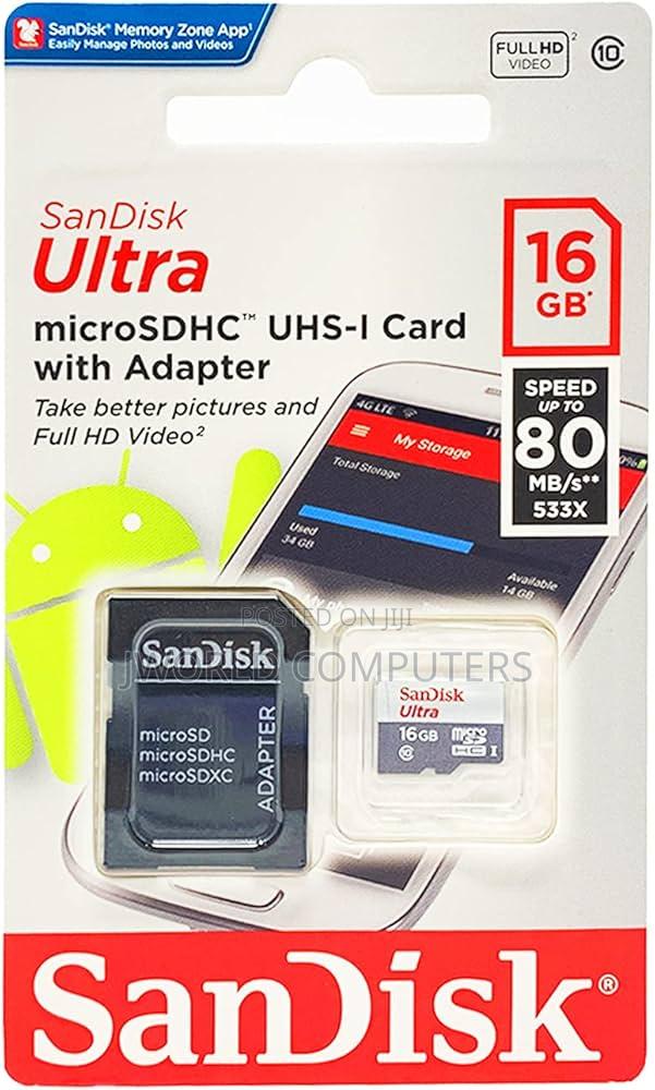 Sandisk Ultra Microsd Class 10 80mbps 16gb Without Adapter - thumbnail 2