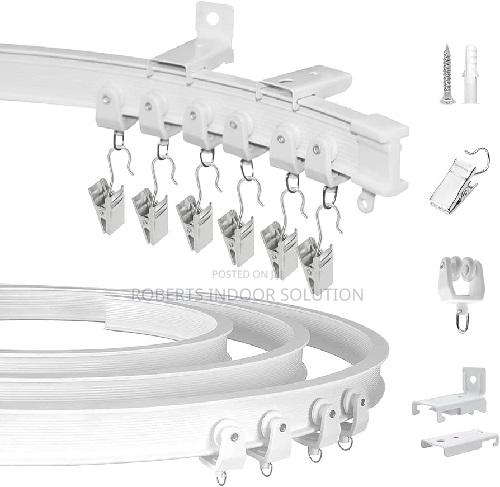 Diy Bendable Bay Window Curtain Track System With Easy-Glide Rollers