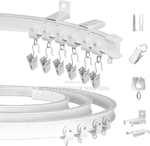 Diy Bendable Bay Window Curtain Track System With Easy-Glide Rollers