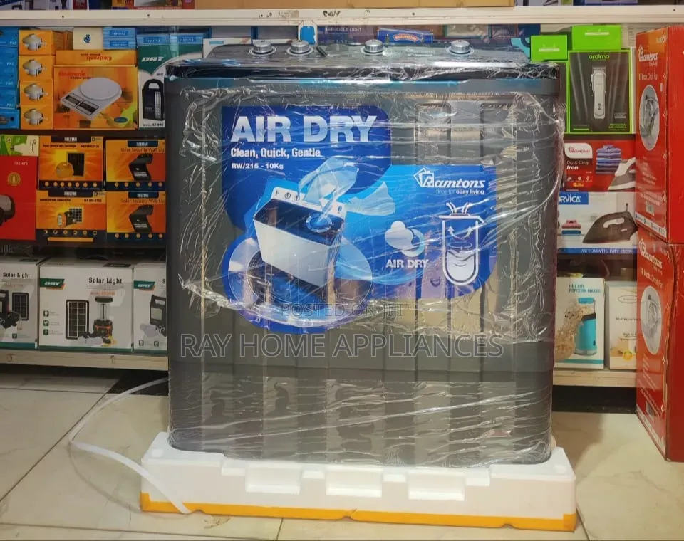 10kgs Twin Tub With Air Dryer Rw215 Ramtons Washing Machine.