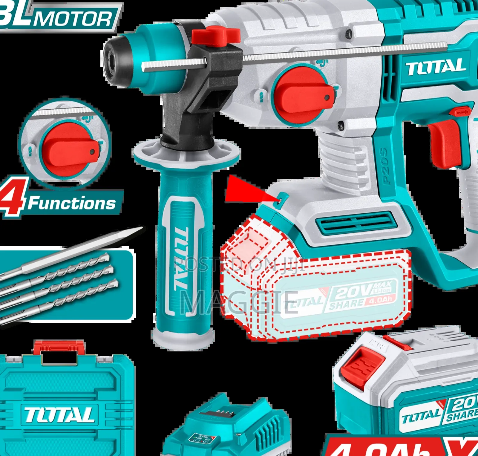Lithium Ion Rotary Hammer Total