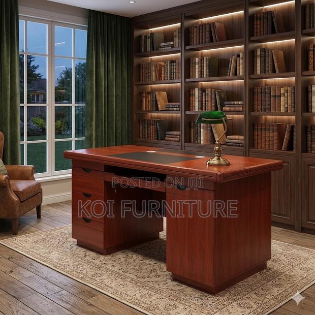 Office Desk; 1200mm Mahogany Executive Modern Desk