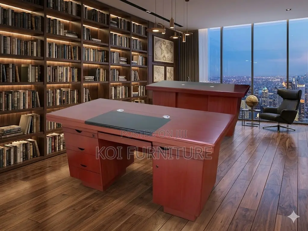 Office Desk; 1200mm Mahogany Executive Modern Desk