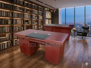 Office Desk; 1200mm Mahogany Executive Modern Desk