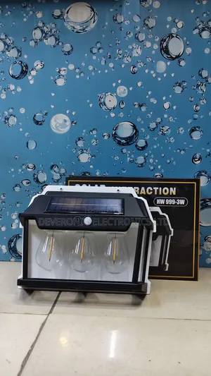 *Three Bulb Solar Interaction Wall Lamp*