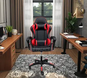 Gaming Desk: Ergonomic Padded Racing Chair