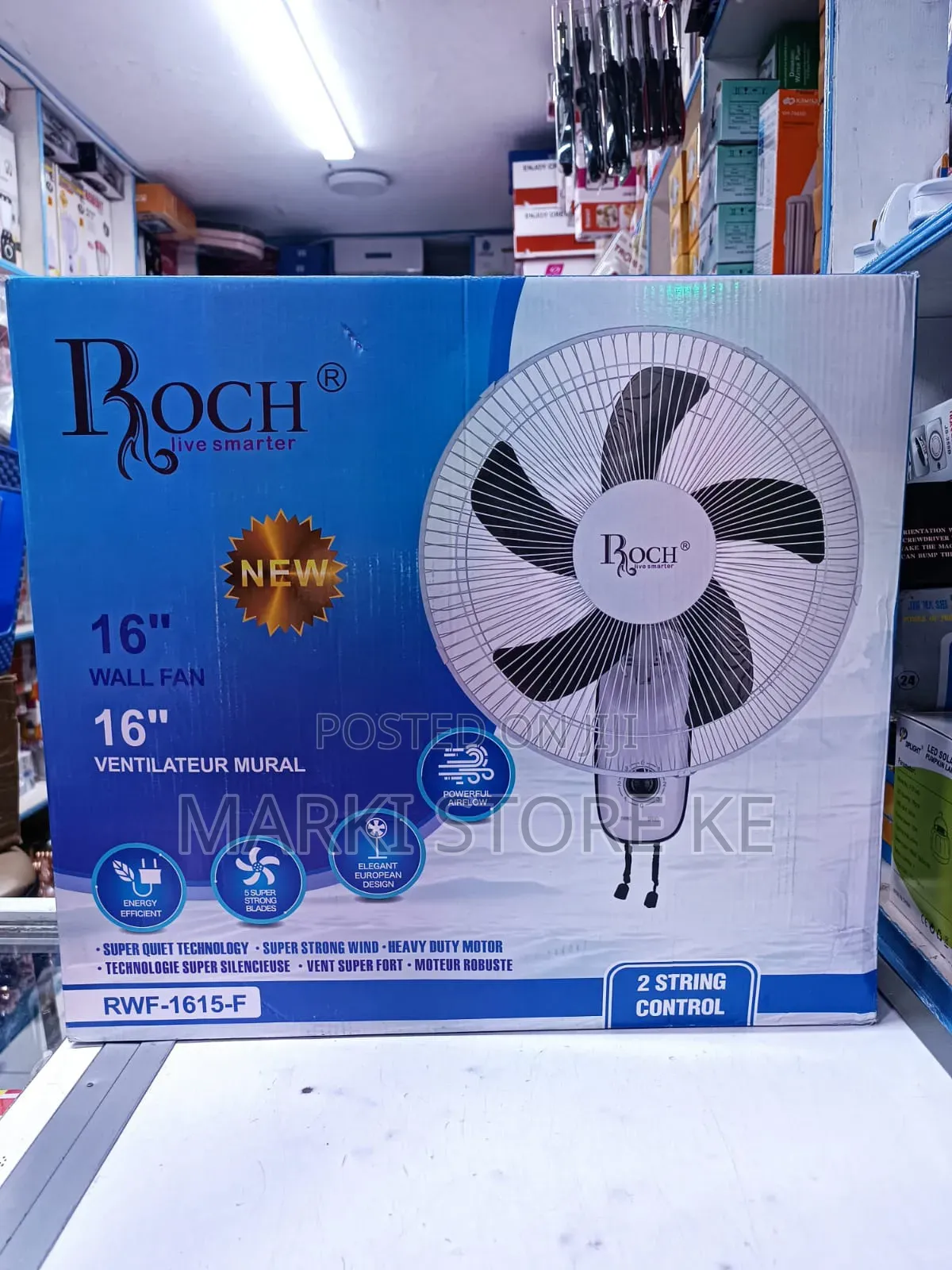 Roch Wall Fan 16" With Two String Control