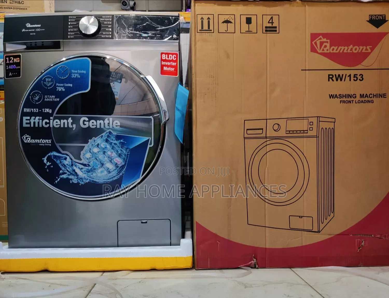 Ramtons Front Load Fully Automatic 12kg Wash and Spin 1400rpm - Rw153