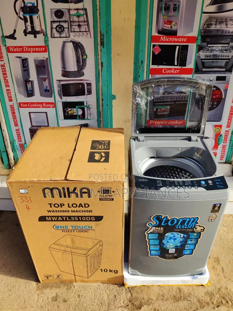 10kg Top Load Washer Dark Silver Mika Full Automatic Washing Machine.