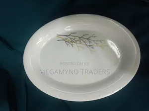 12pc Melamine Oval Plate 30cm