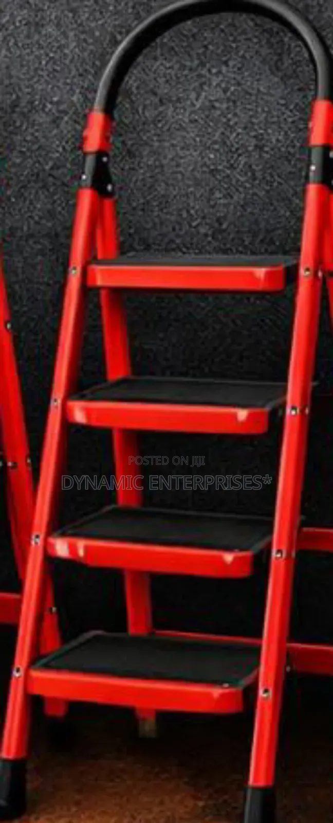 Kroma Red Aluminium Ladders 4 Steps