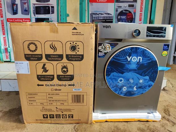 10kgs Von Washing Machine Front Load Wash and Spin Fully Automatic