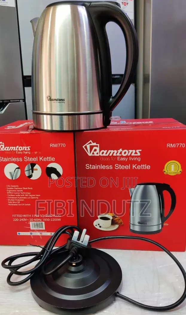 Ramtons Kettle Stainless Steel 2.5l Rm770/Stainless Steel Kettle