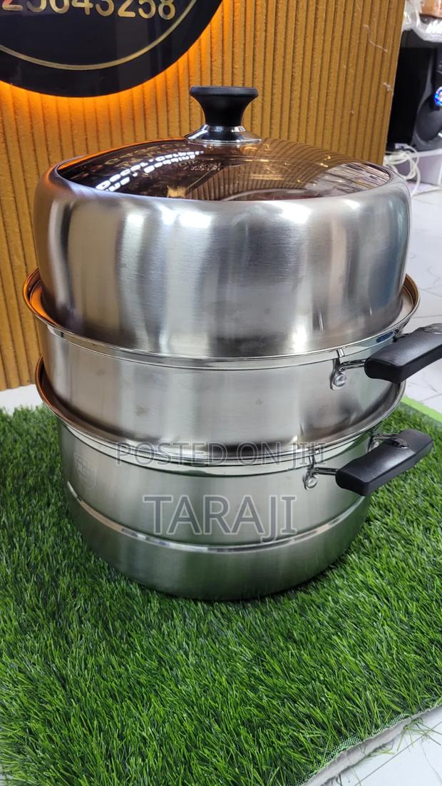 ​Premium Stainless Steel Multi-Tier Food Steamer Pot With Glass Lid