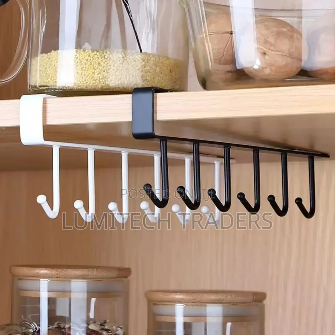 Undershelf Multipurpose Hooks Organiser - Black