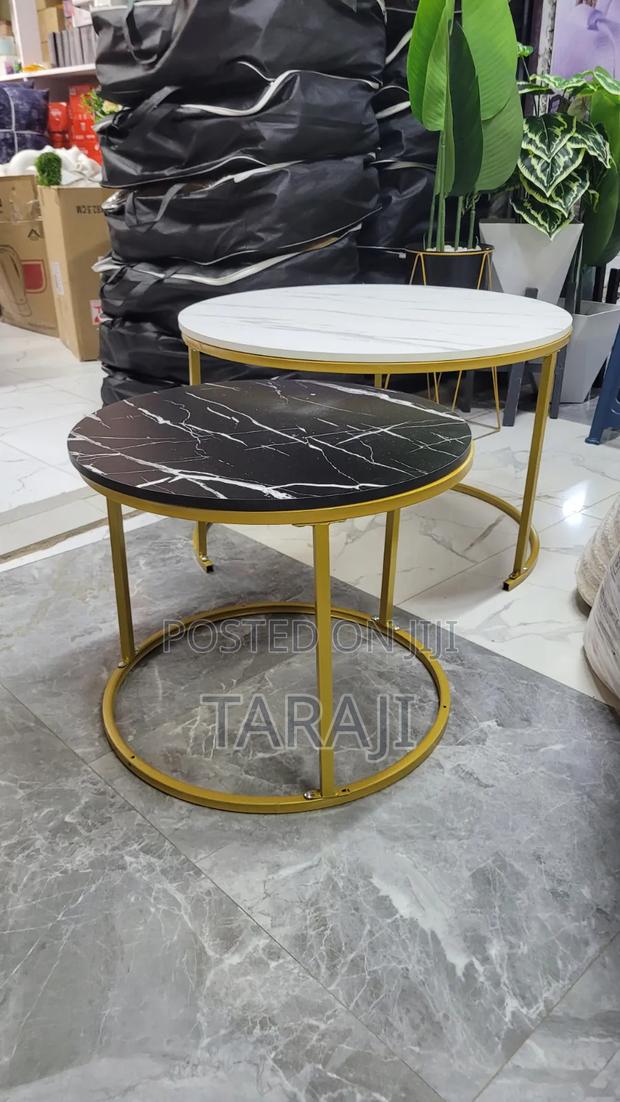 ​Modern Nesting Coffee Table Set - Elegant Marble Effect - thumbnail 3