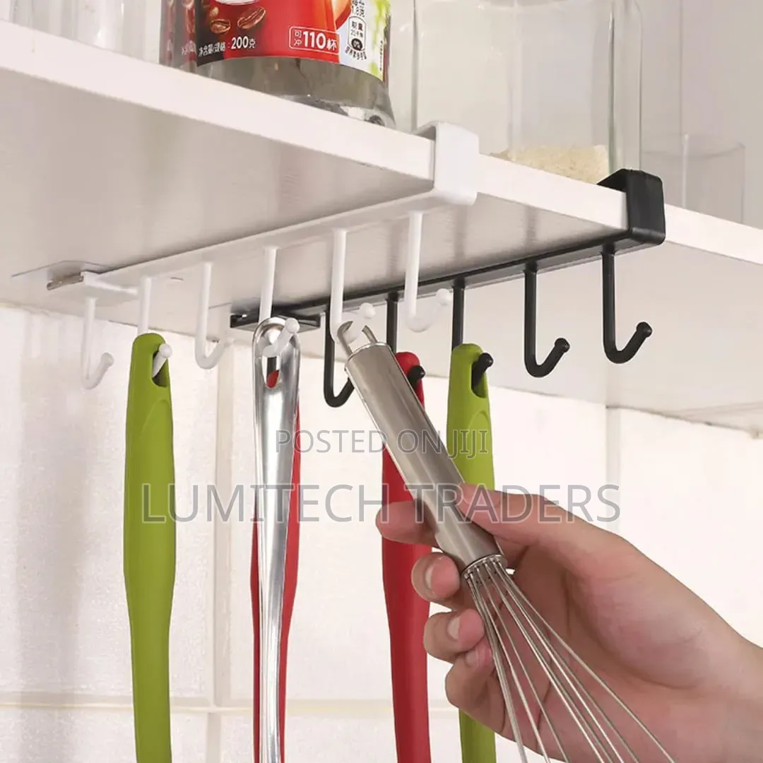 7 Hooks Undershelf Multipurpose Hooks Organiser