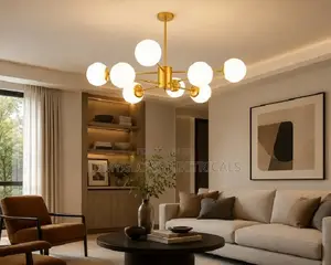 8 Light Globe Glass Chandelier