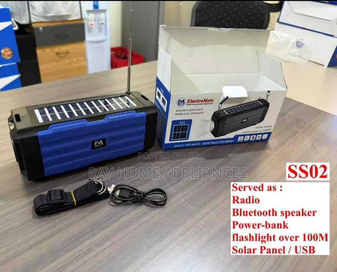 Electromate Solar Flashlight Wireless Robot Speaker