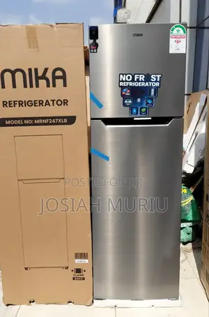 247 Litres Mika Fridge Double Door Top Mount Freezer