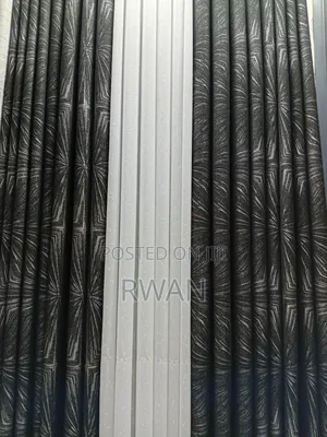 Grey and Black Curtain