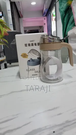 Premium Glass Oil Dispenser Bottle - Leak-Proof Kitchen Oil Jar