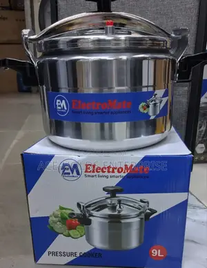 9 Litres Electromate Manual Pressure Cooker - Stainless Steel Sufuria
