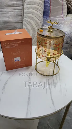 Premium Glass Juice Jar With Airtight Lid Leakproof Beverage Dispenser
