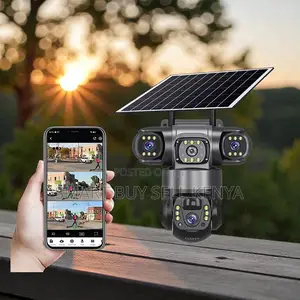 Automatic Outdoor Security Camera 20mp 4g PTZ Triple Lens Solar Camera