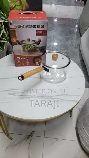Premium Heat-Resistant Glass Cooking Pot - Transparent Sufuria