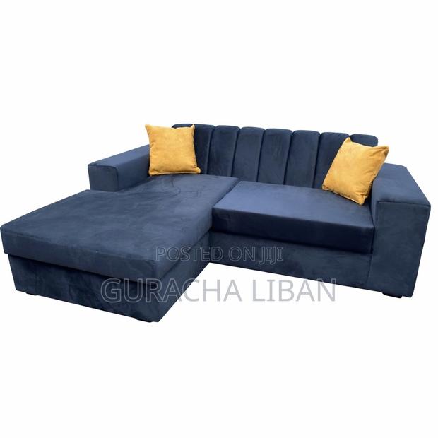 Pebble Black L-Shaped 3-Seater Sofa - main view