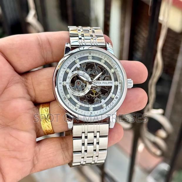 Patek Phlippe Skeleton Automatic Watch. Gold, Silver and Black. - main view