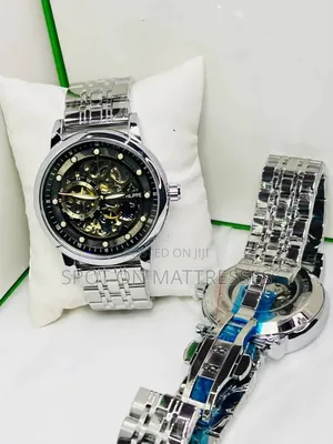 Patek Phlippe Skeleton Automatic Watch. Gold, Silver and Black.