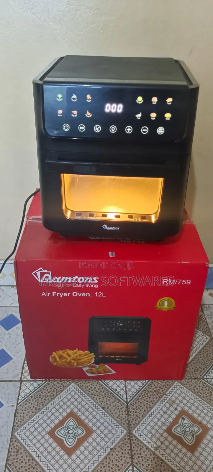 Original Ramtons 12lt Air Fryer Oven-Rm/759