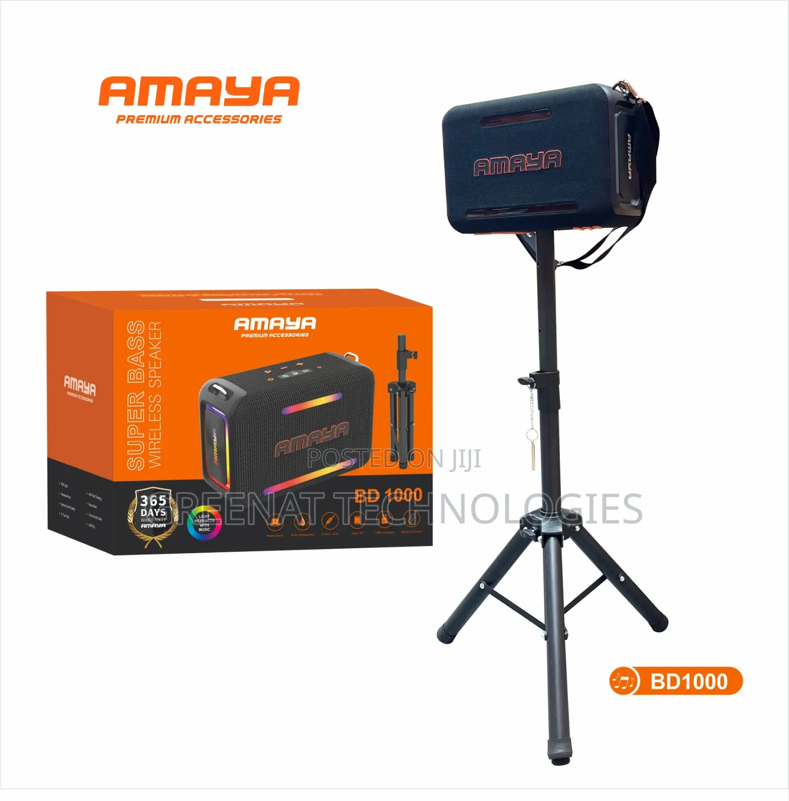 Amaya Bd1000 Bluetooth Speaker – Powerful Hifi Sound, All-Day Playtime
