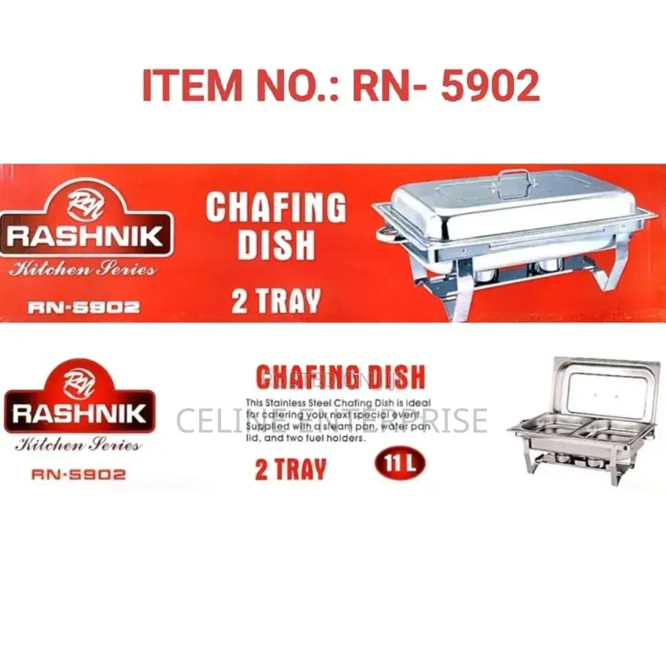 Rashnik Double Tary Chafing Dish Double Tray
