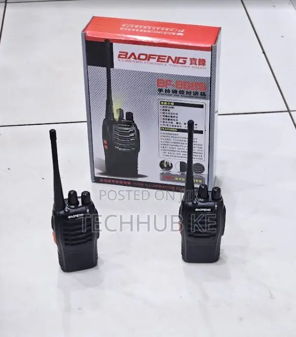 Baofeng Bf-888s Walkie Talkie Pair Long Range Two Way Radio