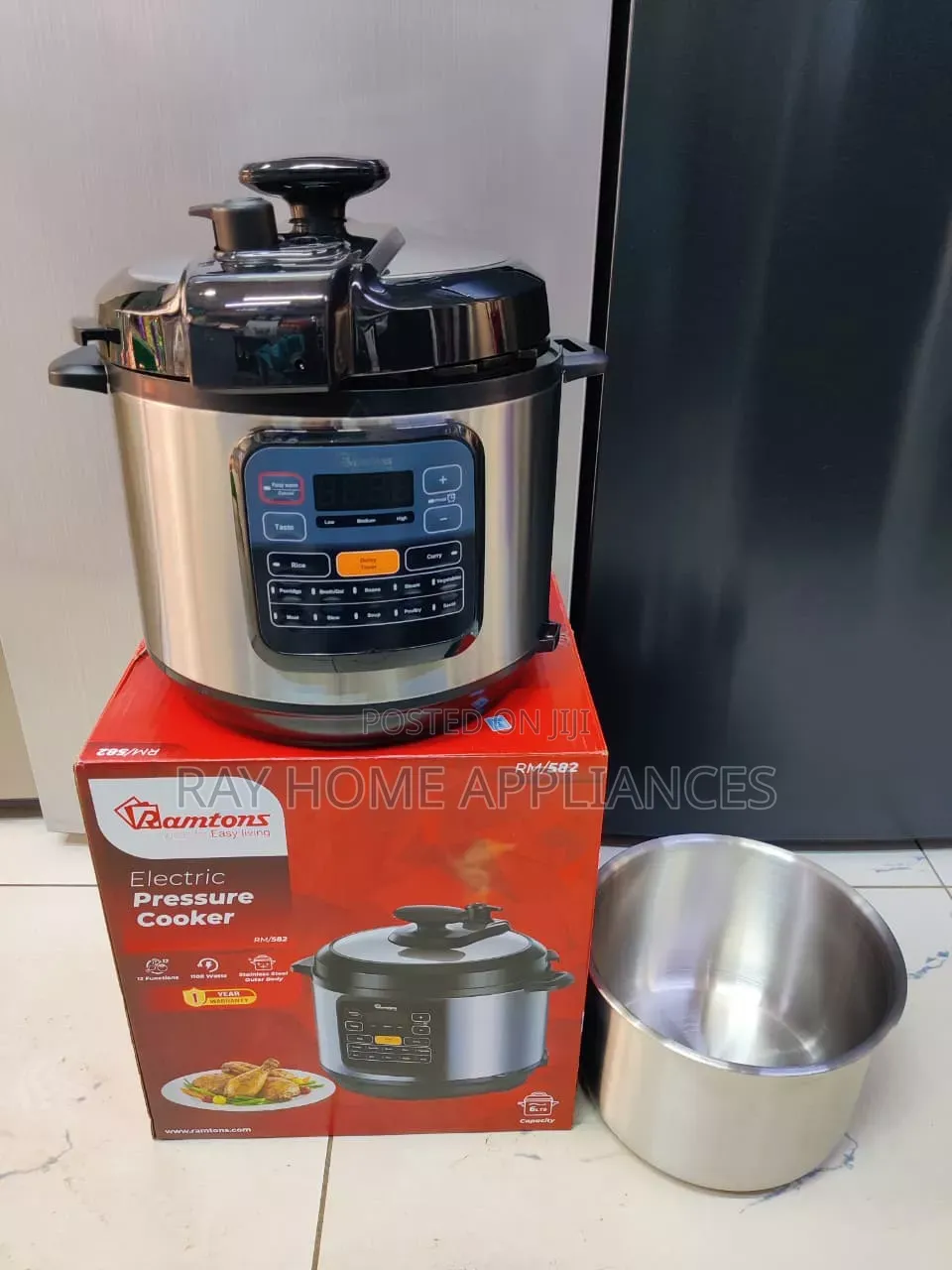 Ramtons Pressure Cooker With Stainless Steel Pot 6litres