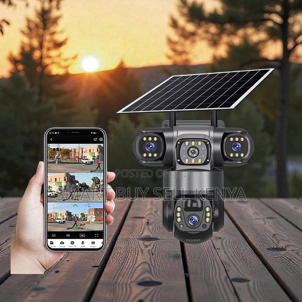 Intelligent Security Camera 20mp 4g PTZ Triple Lens Solar Camera