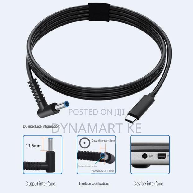 Usb C to Hp 4.5x3.0mm Blue Pin Laptop Charging Cable Pd 65w 20v 3a