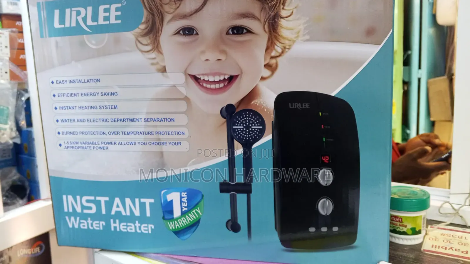 Instant Water Heater-Black Lirlee