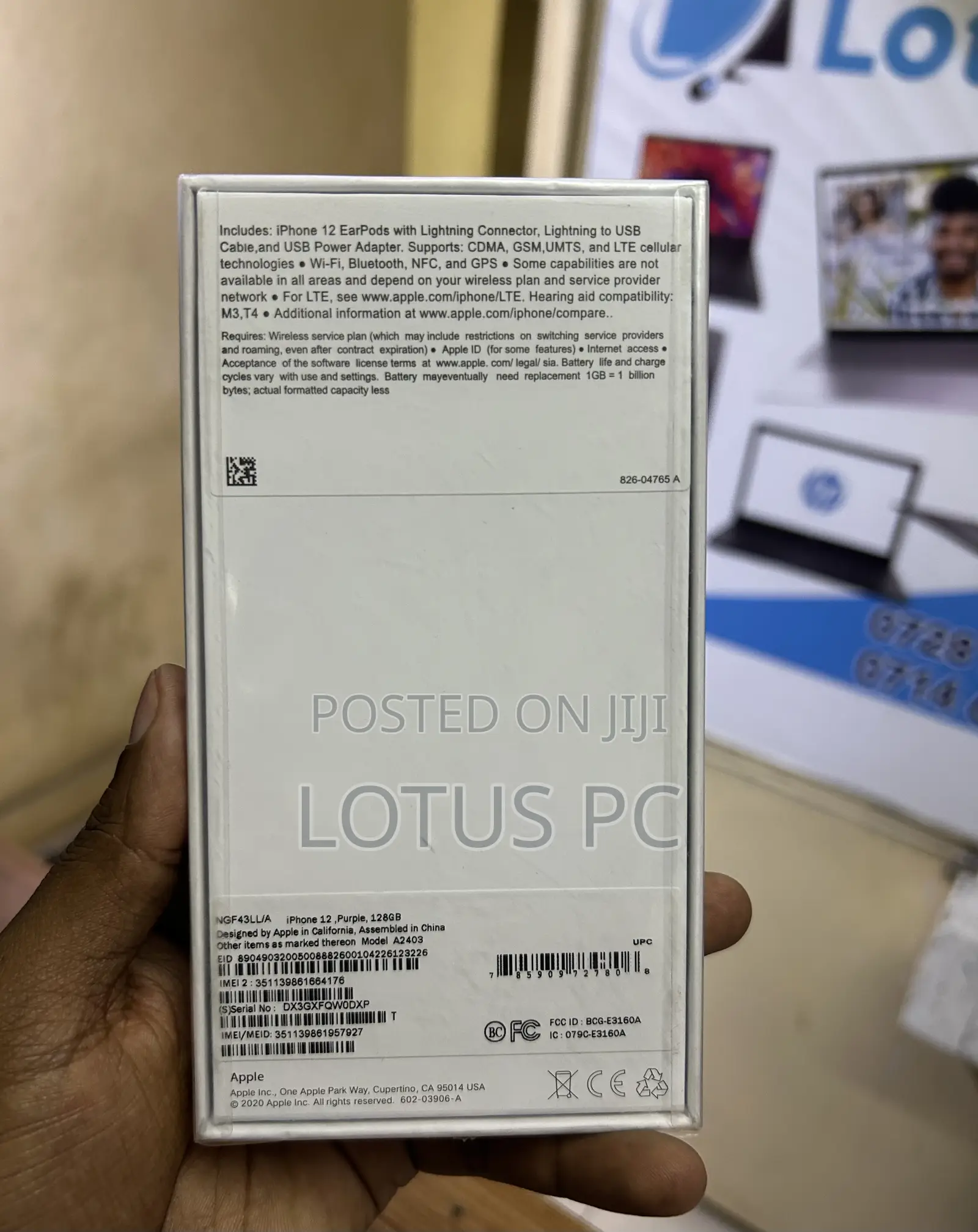 New Apple iPhone 12 128 GB Purple