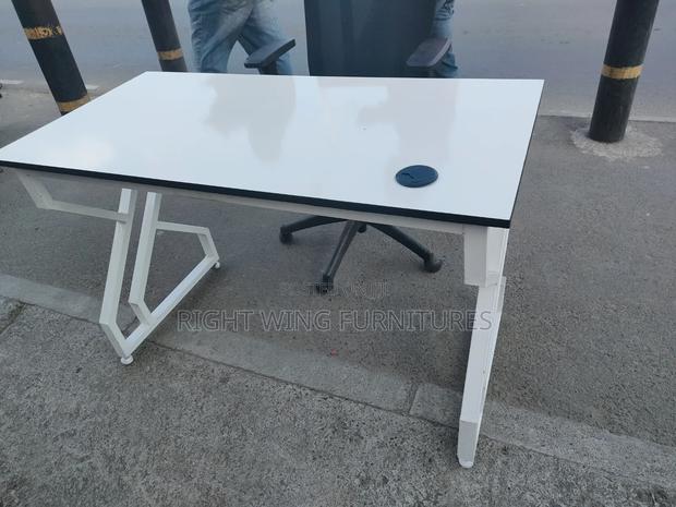 Heavy Metal Cross Support Office Table 1.2m
