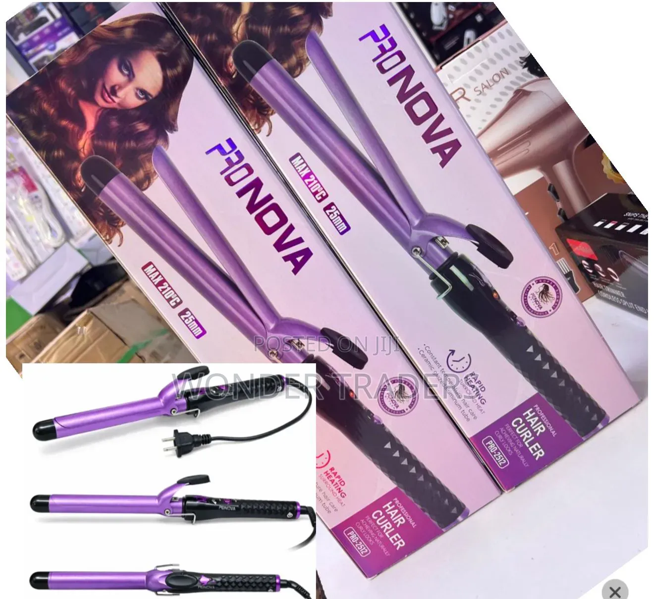 Pronova Professional Hair Curling Commercial Tong Curlink