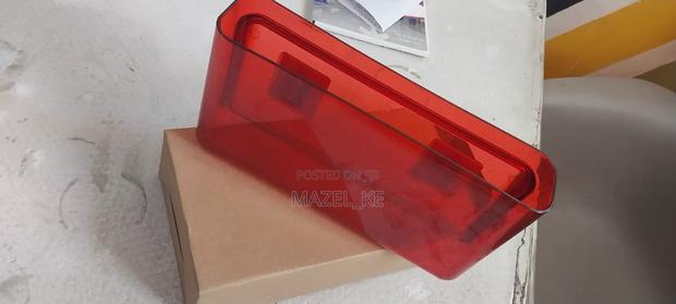 Wall-Mounted Transparent Acrylic Storage Box – Red