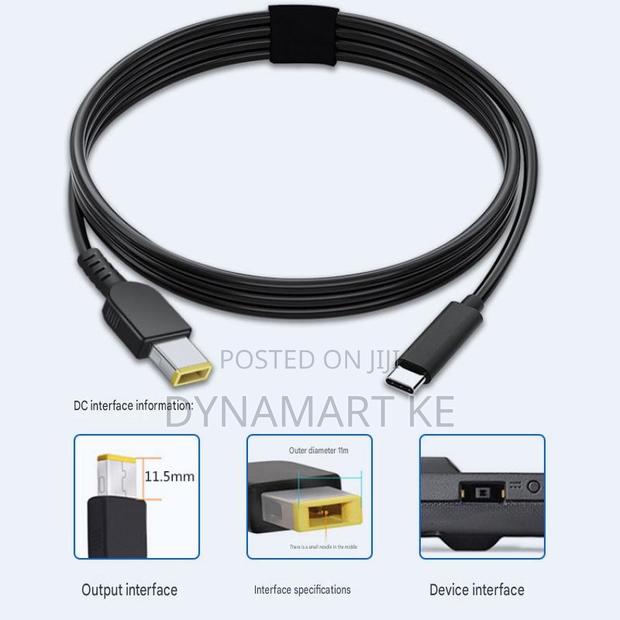 Usb C to Lenovo Square Pin Laptop Charging Cable Pd 65w 20v 3a