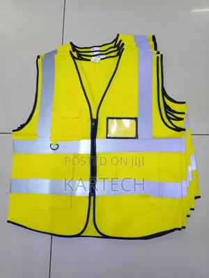 Yellow Reflectors With Zipper And Pockets