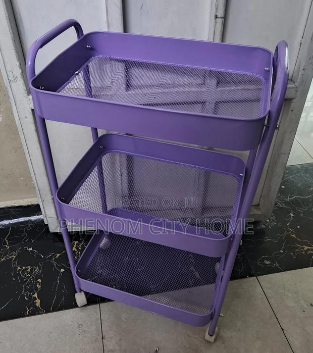 White and Maroon Trolley Tray Organizer - thumbnail 3
